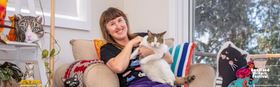 Dr Jodie Stewart with Daniel Bingham